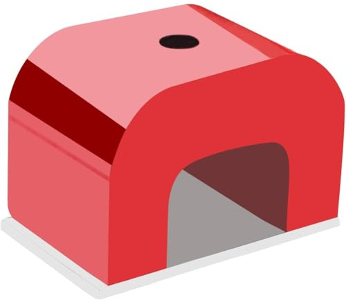 Jooehyer Red Horseshoe Magnet,Strong U Shaped Magnet for Nail Polish,Heavy-Duty Alnico Magnets for Gel Polish Nail Art