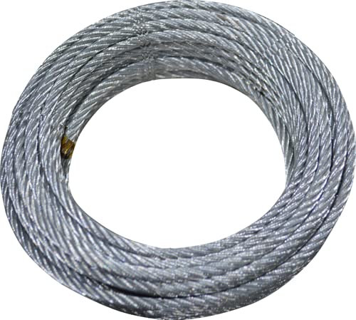 FUNE CAVO ACCIAIO 5 MM -10 MT- 750 KG CARICO ROTTURA ZINCATA