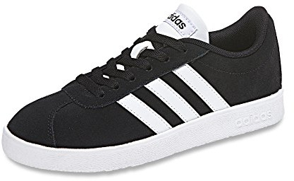 Adidas Unisex-Kinder VL Court 2.0 Fitnessschuhe, | Dieser schlichte adidas Schuh aus weichem Leder mit leichter Dämpfung und vulkanisierter Gummiaußensohle bietet Komfort.