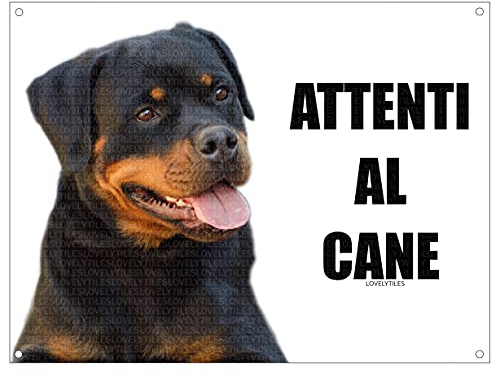ROTTWEILER attenti al cane mod 3 TARGA cartello IN METALLO (15X20)