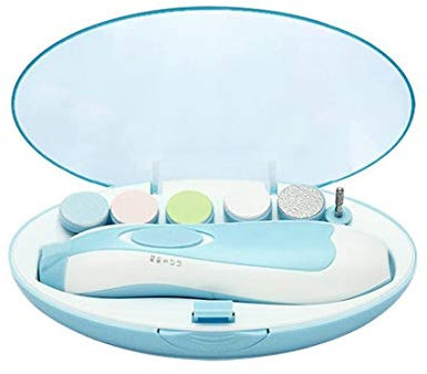 Electric Baby Nail File with Light, Safe Baby Nail Trimmer Clipper - Electric Nail Clippers Kit with 6 Grinding Heads for Newborn Infant Toddler Kids Toes and Fingernails