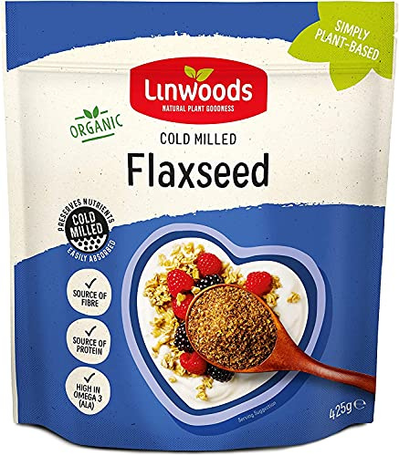 Linwoods Organic Milled Flaxseed, 425 g - Pack of 2.