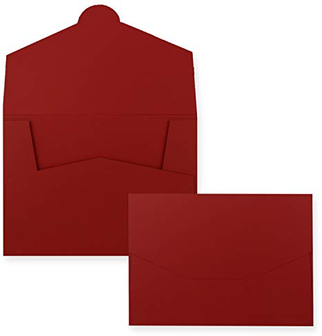 5x stabile Papier Mappe für DIN A4 und DIN C4 in Dunkelrot - 22 x 30,5 cm - 240 g/m² - als Präsentationsmappen, Bewerbungsmappen, Projektmappen geeignet