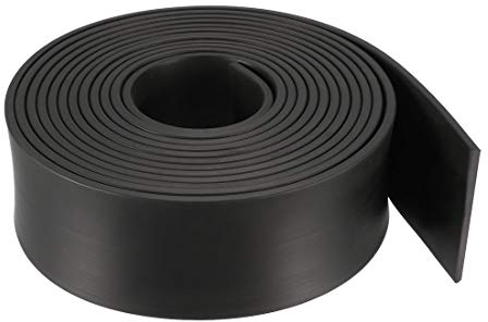sourcing map Bande Étanchéité Solide Rectangle Caoutchouc 40mm Large 3mm Épais 3 Mètres Long Noir