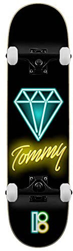 Plan B Neon Tommy Skateboard, 21 cm, Schwarz