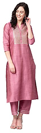 Set kurta da donna indiano, abiti kurti, top tunica Kurta con pantaloni palazzo, abbigliamento da festa
