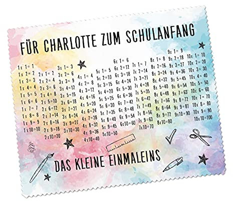 Striefchen® Brillenputztuch für KIDS mit Wunschnamen - schöne kindliche Motive Einmaleins