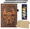 DND Kampagnen-Tagebuch mit 3D-Cthulhu-geprägtem Ledereinband, 192 leere Seiten, A5-Notizbuch, toller RPG-Notizblock für GM und Spieler (Bronze)