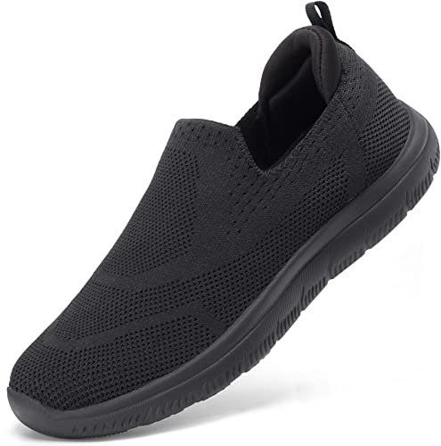 HKR Zapatillas Deportivas Mujer Sin Cordones Zapatos Ofertas Arch Support Comodos y Antideslizante para Caminar Todo Negras 37 EU