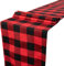 Chemin de Table à Carreaux Buffalo 14x108 Pouces Chemin de Table de Noël à Carreaux Rouge et Noir Vichy Chemin de Table décor d’Halloween