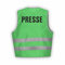 Fassbender-Druck WARNWESTEN - Sicherheitsweste GRÜN Warnweste nach EN ISO 20471 zertifiziert - Warn Weste PRESSE - Unisex mit hochwertigem Reflektorstreifen (GRÜN I 3XL/4XL I 10er Set)