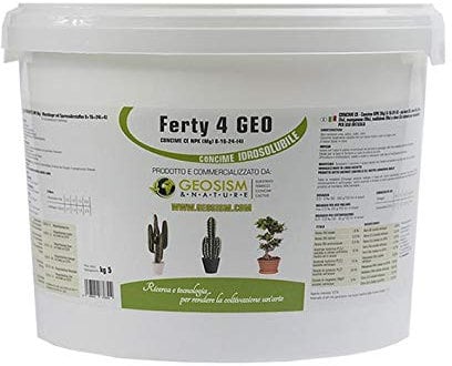 Ferty 4, NPK(Mg) 8-16-24+(4) + microelementi (5 kg), concime in polvere idrosolubile per piante e fiori