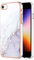 Dfjhure for iPhone SE 2022 /iPhone SE 2020 / iPhone 8/7 Case Glitter Phone Cases Marble Design Thin Slim Soft TPU Silicone Shockproof Bumper Protective Rubber Phone Cover - White