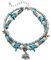 Chaioe Boho Double Turquoise Anklet Silver Elephant Anklet Bracelets Starfish Foot Chains for Women and Girls