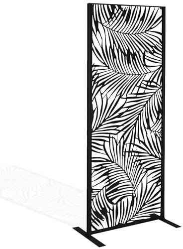IDMarket - Panneau décoratif Universel 150 x 50 CM Palm Noir Mat