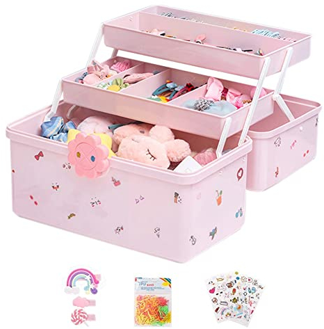 HDLIV Children's Hair Accessories Box Baby Head Rope Hairpin Rubber Head Jewelry Cute Jewelry Box-M