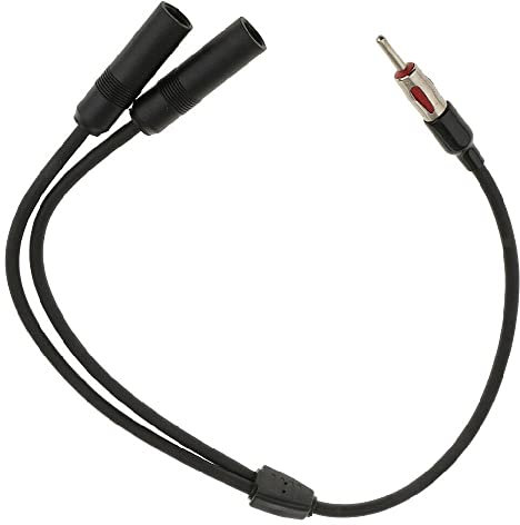 Baceyong Generico ABS 2 da femmina a 1 autobus antenna di bordo cavo audio, adattatore audio per auto cavo prolunga cavo antenna sostituzione antenna