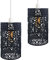 DC VOLTAGE 2 Pack of Metal Black 13.5cm Drum Shape E27 Pendant lampshade Industrial Indoor Easy Fit Open Style for Living Room Bedroom Bathroom Hallway.