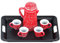 Puppenhaus Zubehör, Miniatur Vintage Porzellan Kaffee Teeservice Geschirr 1/12 Wichtel Zubehör Puppenhaus Weihnachten 6 Set