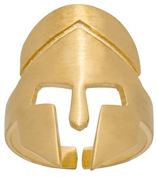 Leonidas Antiker griechischer König von Sparta Helm Ring verstellbar 925 Silber Sterling Gold, Sterling Silber, Ohne Edelstein