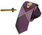 DJMANMENGG Kira Yoshikage Cospaly Tie Anime JoJo Merch Bizarre Adventure Krawatte für Unisex Krawattenklammer (Reißverschluss-Stil, Violett, Einheitsgröße