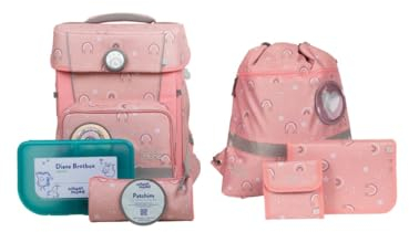 School-Mood Schulranzenset Champion Maxx Rainbow Nordic Collection 7-teilig Grundschule Schulrucksack Schulranzen