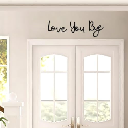 Yadiana Love You Bye Wood Sign Home Decor,21.6 Black Boho Home Wall Decor Modern Wall Art Decor Express Love and Warm for Your Family Lovers, Room Entryway Hallway House Wall Decor Aesthetic