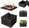 KOMFOTTEU Soporte para Sombrilla con Ruedas y Bandeja de Mesa, Base de Sombrilla Rellenable de 45L de Agua/67kg de Arena, Base para Sombrilla de 38/48 mm con Asa