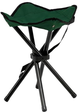 Jixcderm Portable Folding Camping Stool, Triangular Design, Green, Modern Style, Polyester Seat, Easy to Carry, Perfect for Indoor/Outdoor Use