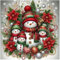 Ljevandria Diamond Painting Weihnachten Schneemann Diamant Painting Bilder Erwachsene Kinder 5D Dimond Painting DIY Bastelset Weihnachten Diamant Malerei Set für Wanddekoration 30x30cm