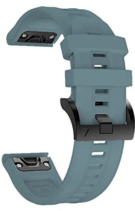 UMCNVV Cinturino in silicone QuickFit per smartwatch Garmin Fenix 7X, 6X, 5X, Instinct 2, Forerunner 945, 3 ore, Quick Fit 26mm, Agata