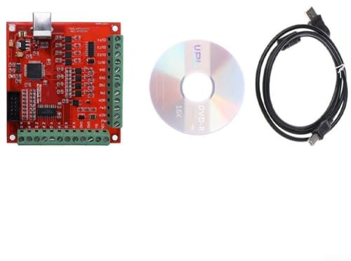 Gdfnmogo CNC Motion Controller, 4-Achsen-CNC-Controller MACH-3, für Schrittmotor-Power-Fräsmaschinen, unterstützt den Anschluss von elektronischen Handrädern