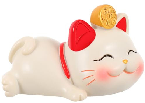 Zerodeko Adorno De Escritorio Gato De La Suerte Decoración Hogar Figura Gato Fortuna
