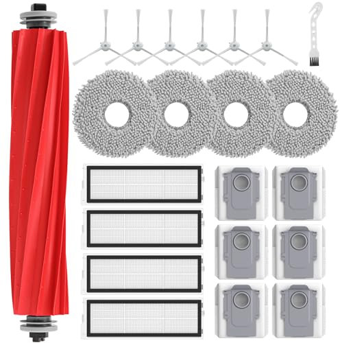 Lot de 22 accessoires pour robot aspirateur Roborock Qrevo S/Qrevo Pro/Qrevo Max V, Qrevo S/Qrevo Pro/Qrevo MaxV Pièces de rechange pour robot aspirateur Roborock