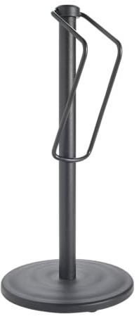 Metaltex Rollstop Lava Küchenrollenhalter – Matt-schwarz, Anti-Rutsch, Abrollstopper