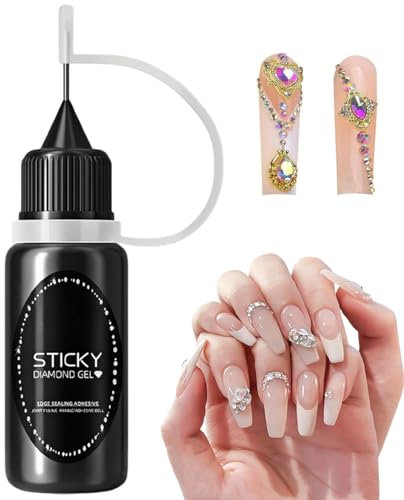 Nail Rhinestone Glue Gel,Rhinestone Glue,Nail Gem Gl-Ue,Nai-L Charm Gl-Ue,High Adhesion,Transparent And Versatile,Stable And Long-Lasting,For Drawing,Molding & Decoration,Easy To Remove