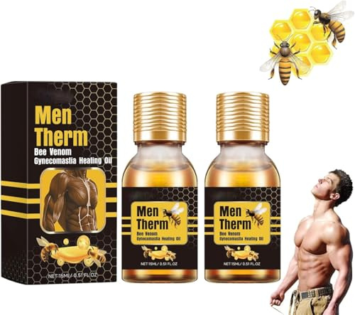 Timilk Venomdefine Bee Venom Gynecomastia Oil,Men Therm Beevenom Gynecomastia Heating Oils,Men Therm Bee Venom Oil,for Strengthen The Chest Muscles (2)