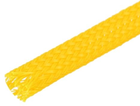QUARKZMAN Erweiterbares Geflecht, 1/4-Zoll 100ft Kabelhülle, Gelb