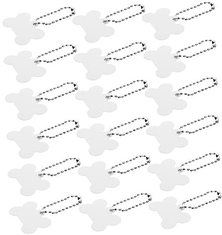 UKCOCO 20 piezas Placas de Identificación para Perros de Sublimable Etiquetas Personalizables para Mascotas Diseño Resistentes y Decorativas para Sublimación y