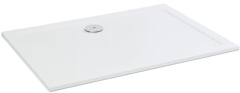 Go Bathrooms Rectangle Shower Tray 1600 x 800mm Low Profile 30mm Shower Tray Strong Gel Coated Finish Adjustable Height Showering Cubicle Tray | Delton