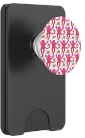 Pink Roller Monkey Funny Cute Rabbit AFFE PopSockets PopWallet für MagSafe