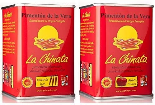 Paprikapulver Geräuchert La Chinata - 1 Süß 160g & 1 Scharf 160g
