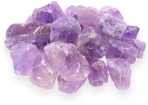 Wassersteine 300g | 100% naturbelassene Edelsteine Heilsteine | Echte unbehandelte Rohsteine für Edelsteinwasser Lebensquelle Plus (Amethyst, hell-lila)