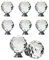 NUODWELL 8 Pcs Spherical Drawer Knob Crystal Pull Handles Cupboard Wardrobe Knobs (40MM