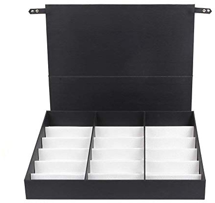 VALINK PU Leather Glasses Display Case | Eyeglasses Organizer Sorting Box, Sunglasses Eyewear Storage, Storage Rack Holder Container, Jewelry Watches Show Case Rack