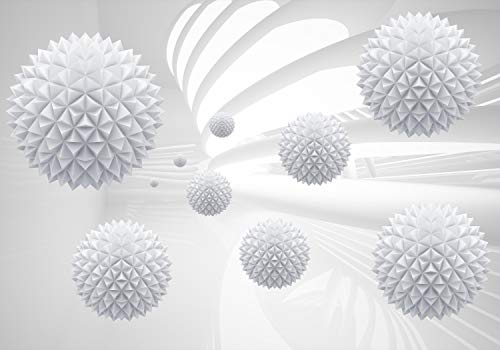 wandmotiv24 Fototapete abstrakt Kugeln Korridor futuristisch, XL 350 x 245 cm - 7 Teile, Wanddeko, Wandbild, Wandtapete, Raumerweiterung M4640