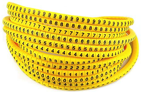 60 x rings cable sign, diameter 2.5 mm, number from 0 to 9 marks.