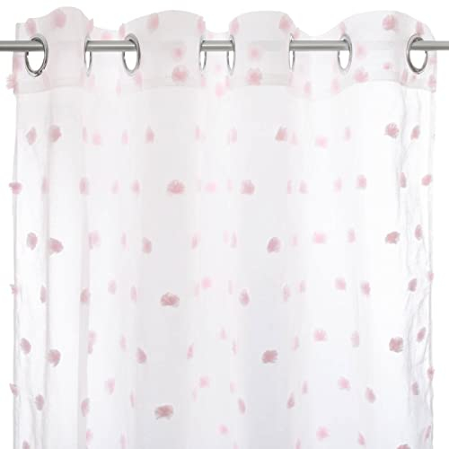 ATMOSPHERA CREATEUR D'INTERIEUR Rosa Pompons Multi Curtain