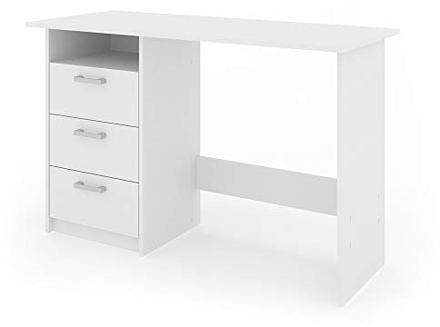 Vicco Schreibtisch Meiko, Arbeitstisch für das Büro, Weiß, 120 x 50 cm
