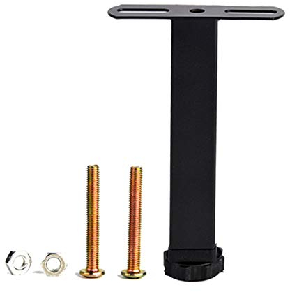 Furniture legs Möbelfüße,Metall Stützfuß für Möbel,Bettrahmen,Bettfüße,mittelbalken lattenrost stützbeine,höhenverstellbar, schwarz, 4er-Set